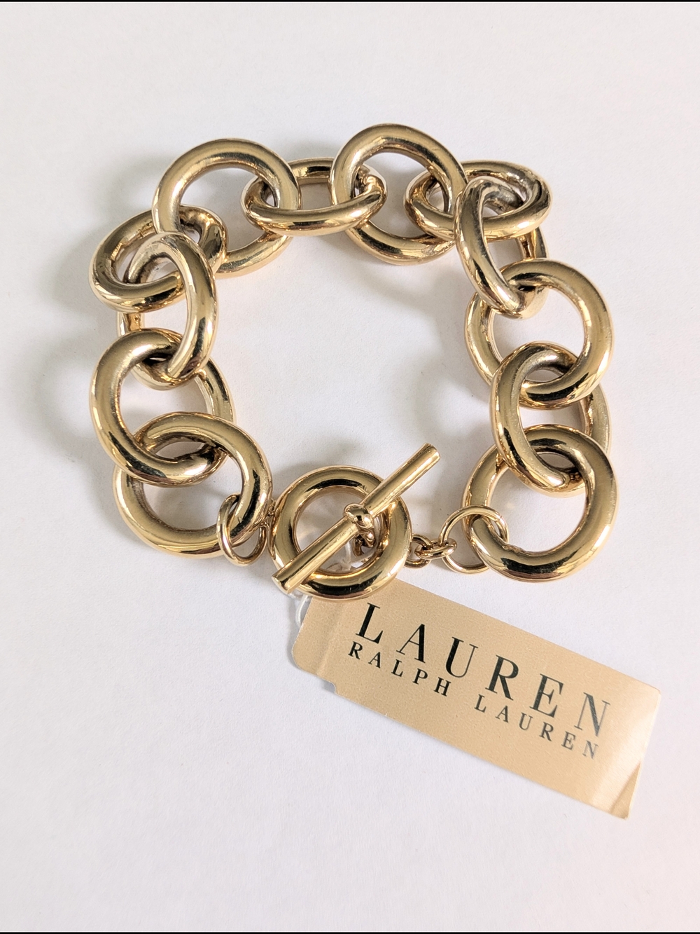NWT Ralph Lauren Gold Link Bracelet